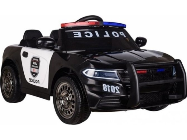 Lean Sport Battery Car Poliisiauto Musta
