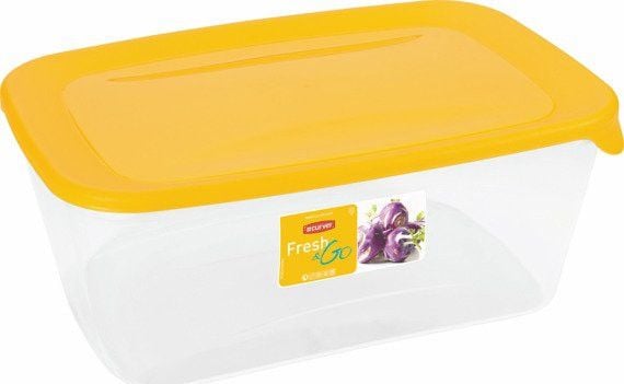 Curver Food Container "Fresh&Amp Go" Rectangular 3L /Yellow/ Transparent