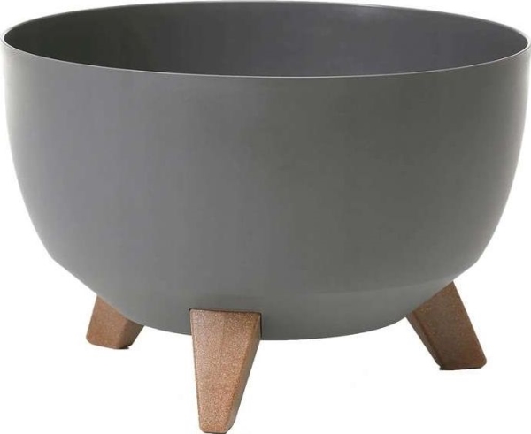 Lamela Roma planteringskruka 882-82 i plast Ø 47 cm mörkgrå | Trädgården - Trädgårdstillbehör - Krukor & Kannor | GameStuff
