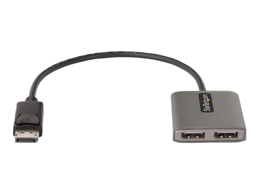 Startech 2-Port Displayport Mst Hub, Dual 4K 60Hz, Dp To 2X Displayport Monitor Adapter, Dp 1.4 Multi-Monitor Video Adapter W/ 1Ft Built-In Cable, Us