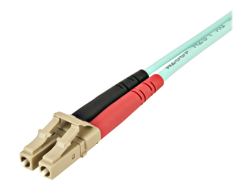 StarTech.com Aqua OM4 Duplex Multimode Fibre - 2m / 6 ft - 100 Gb - 50/125 - OM4 Fibre - LC til LC Fiber Patch Cable (450FBLCLC2) - Netværkskabel - LC Multimode (han) til LC Multimode (han) - 2 m - 2 m. - fiberoptisk - duplex - 50/125 my - OM4 - aquamarine