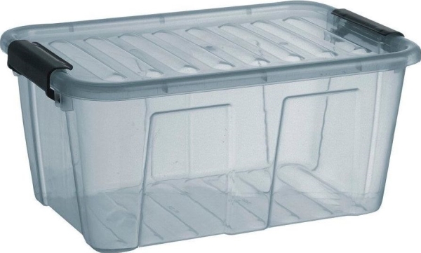 Plast Team Box med lock 8l plastbehållare grå | Verktyg & Verkstad - Förvaring i verkstad - Förvaringsboxar | GameStuff