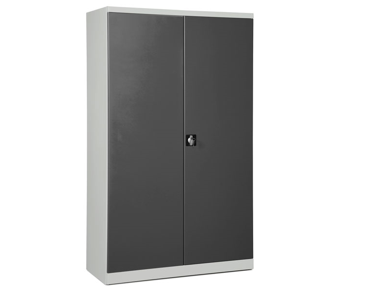 Opbevaringsskab i stål - ASHV 1980x1200x470 mm Antracit døre billede
