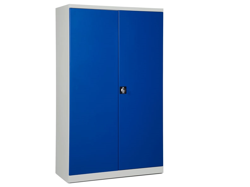 Opbevaringsskab i stål - ASHV 1980x1200x470 mm Blå døre
