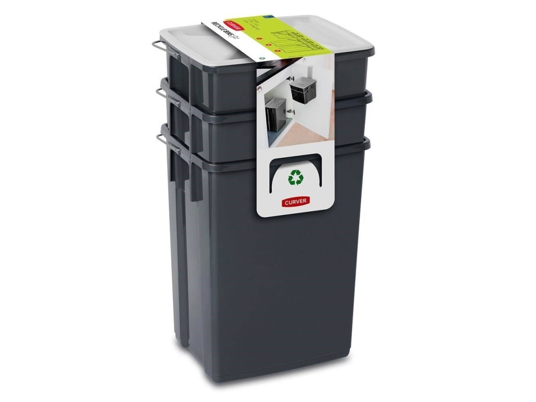 Sæt med BIO Curver affaldsbeholdere