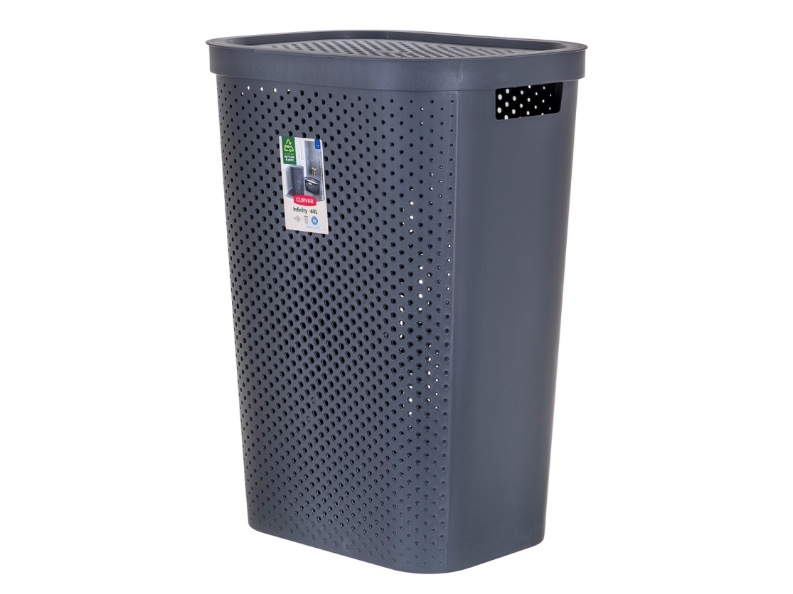 Vasketøjskurv Curver Infinity Recycled 60 L grå