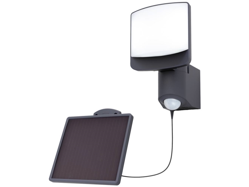 Lutec Sunshine 6925701345 Solar-Außenwandleuchte Mit Bewegungsmelder 7,00 W Naturweiß Anthrazit