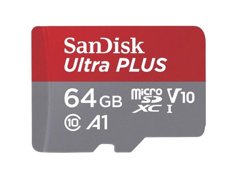 SanDisk Ultra PLUS - Flashhukommelseskortti - 64 GB