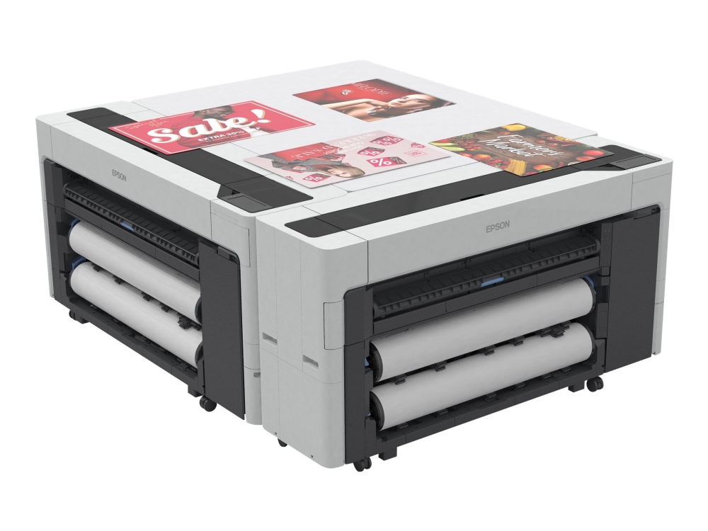 Epson SureColor SC-T3700DE - 24 storformatsskriver - farge - ink-jet - Rull (61 cm) - 2400 x 1200 dpi - inntil 130 kvm/time (mono) / inntil 130 kvm/time (farge) - USB, Wi-Fi, Gigabit LAN - kutter