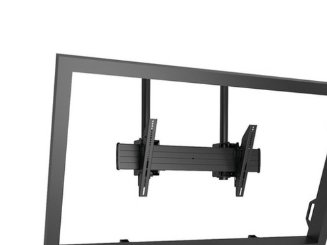 Chief Fusion X-Large Dual Pole Ceiling TV Mount - For Displays 55-100 - Black - Komponenter til montering (monteringsskinne, 2 interfacebøjler, 2 bag covere, 2 array-hoveder) - for fladt panel - sort - skærmstørrelse: 60-90 - loftsmonterbar