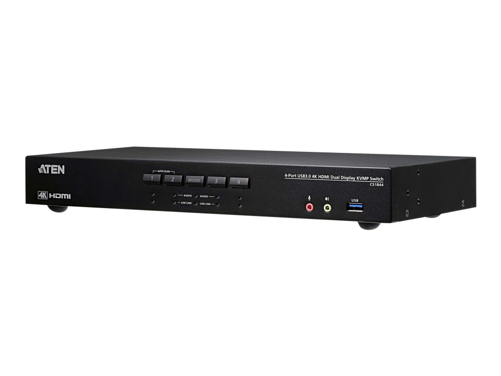 ATEN KVMP-Switch 4-fach 4K HDMI Dual Display USB 3.0 Audio 4-Port - Bild 4