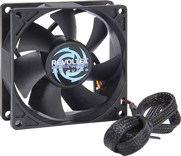 Revoltec Airguard 80, Ventilator, 22,41 Db, Sort
