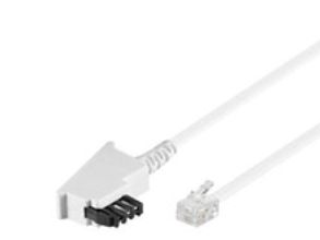 Goobay 68541, 10 M, Tae-F, Rj11, Weiß, Männlich, Männlich