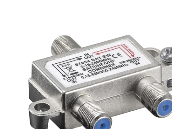 Goobay SAT EW, Kabel kombination, 0,15 - 2400 Mhz, Rustfrit stål | TV, Ljud & Bild - TV & Hemmabio - TV Tillbehör | GameStuff