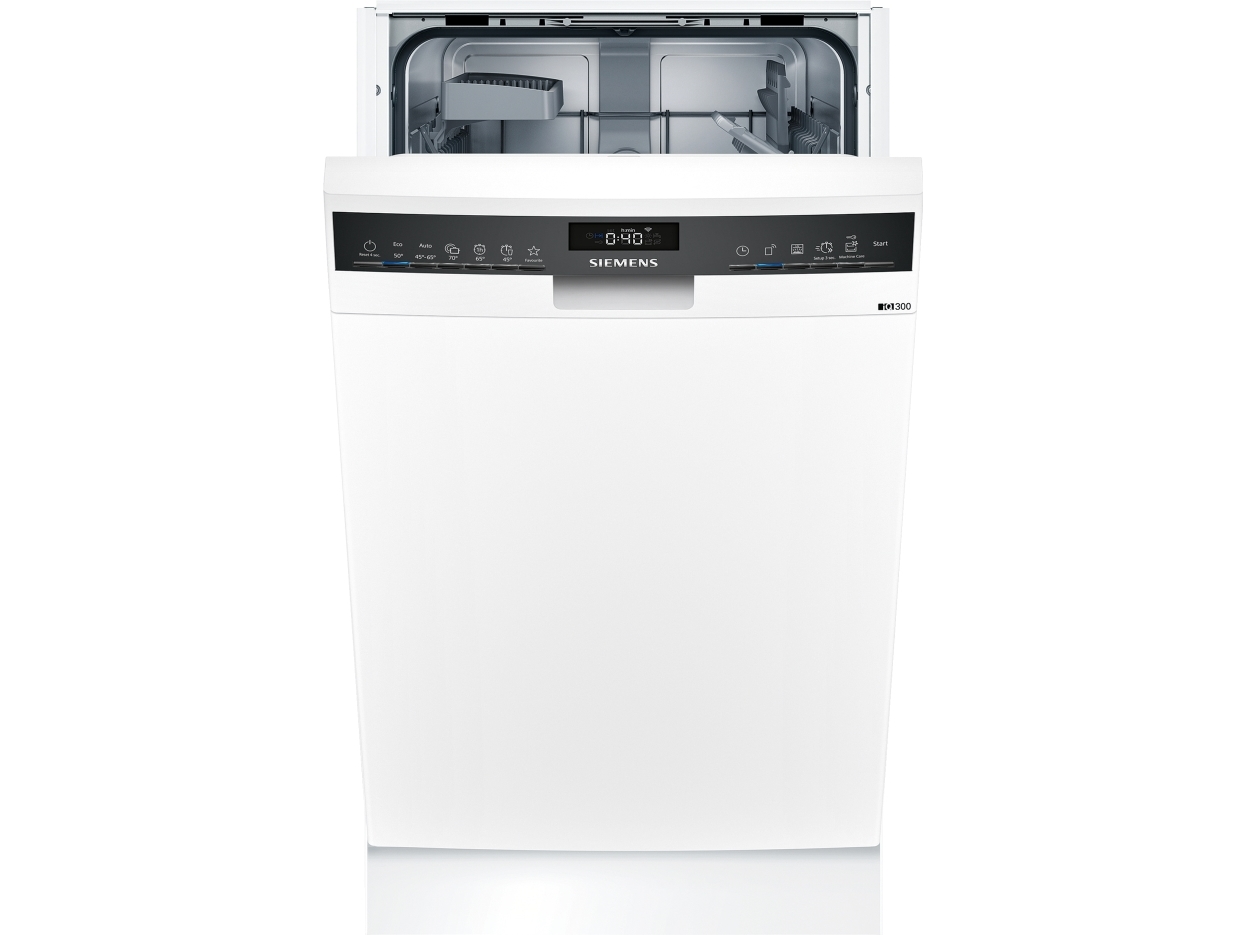 Siemens iQ300 SR43HW24KS - Opvaskemaskine - til indbygning Wi-Fi - Niche - bredde: 45 cm 55 cm - højde: 81.5 cm - hvid