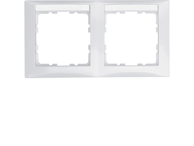 Berker 10228919, Weiß, Duroplast, Schraubenlos, Berker, Glänzend, 10 Stück(E)