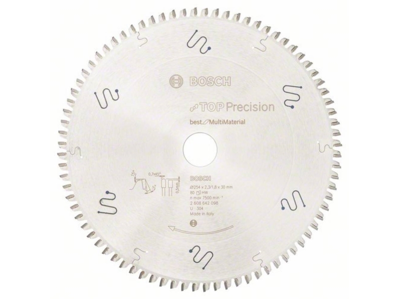 Sirkelsagblad Top Precision Best for Multi Material 254 x 30 x 2,3 mm, 80