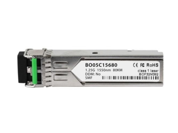 Blueoptics Sfp-1G-Zx-Pa-Bo, Fiberoptisk, 1250 Mbit/S, Sfp, Lc, 80000 M, 1550 Nm