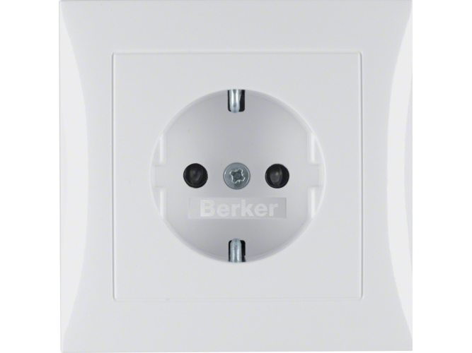 Berker 47228989, Typ F, Weiß, Duroplast, Ip20, 250 V, 16 A