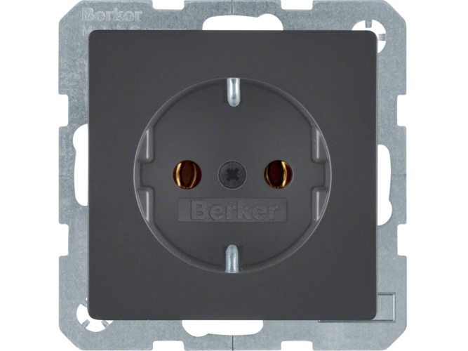 Berker 47436086 Steckdose Schuko Q.1/Q.3 Anthrazit, Samt