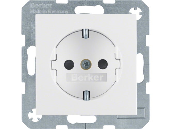 Berker 47238989, Typ F, Weiß, Duroplast, Ip20, 250 V, 16 A