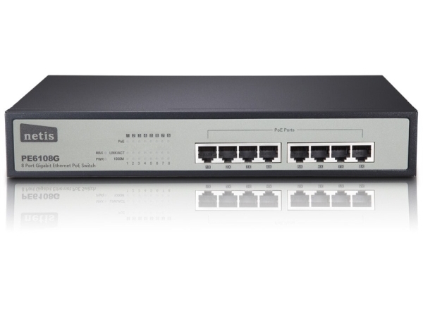 Aten Pe6108g-Ata-G, Målte, Omskiftet, 1U, Vandret, Metal, Sort, 8 Ac Stikkontakt(Er)