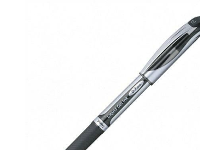 Pentel Energel Xm, Verschlossener Gelschreiber, Schwarz, Schwarz, Grau, Kunststoff, Gummi, Fein, Beidhändig