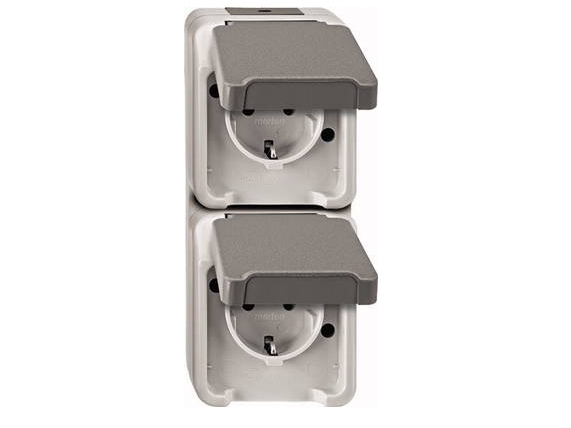 Merten Meg2329-8029, Cee 7/3, Cee 7/4, Grå, Ip44, 250 V, 16 A