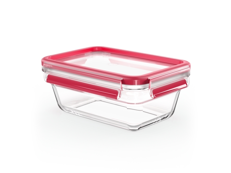 Emsa Clip & Close Glas, Box, Rechteckig, 0,85 L, Transparent, Glas, 420 °C
