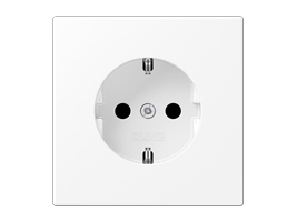 Jung Ls 1520 Ki Wwm, Type F, 1 Modul(Er), 2P, Hvid, Termoplast, Universel