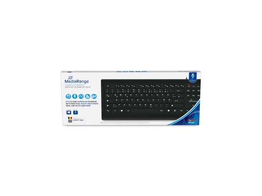 Mediarange Mros101-Be, Fuld Størrelse (100 %), Ledningsført, Usb, Azerty, Sort