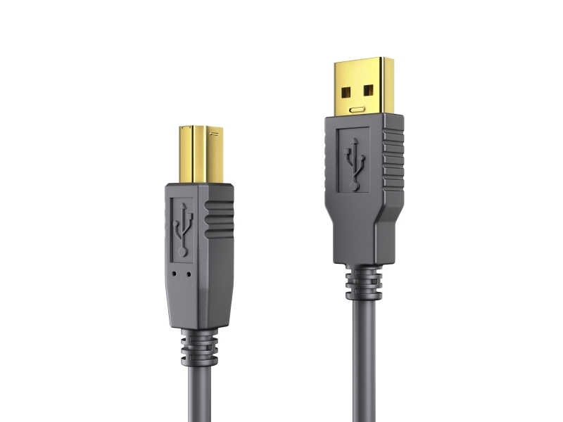 Purelink Ds2000-050, 5 M, Usb A, Usb B, Usb 2.0, 0,48 Gbit/Sek., Sort