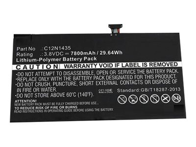 Coreparts Batteri Til Bærbar Computer Litium Polymer 7800 Mah 29.6 Wh Sort For Asus Transformer Book T100ha