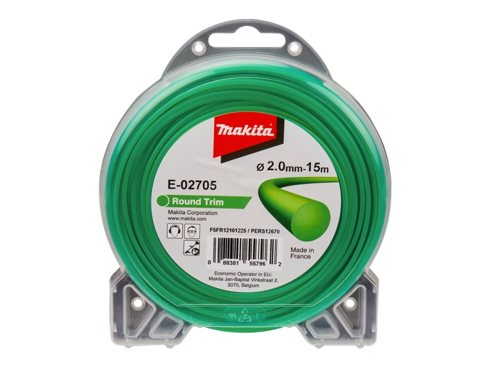 Makita - Grästrimmertråd - 2 mm - längd: 15 m - för Makita UR180DZ | Trädgården - Bevattning av trädgårdar - Pumpar & Vattenverk | GameStuff