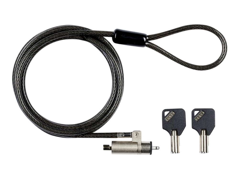 eSTUFF - Lås för säkerhetskabel - svart - 1.8 m | Datorer & Surfplattor - Bärbara tillbehör - Övriga tillbehör | GameStuff