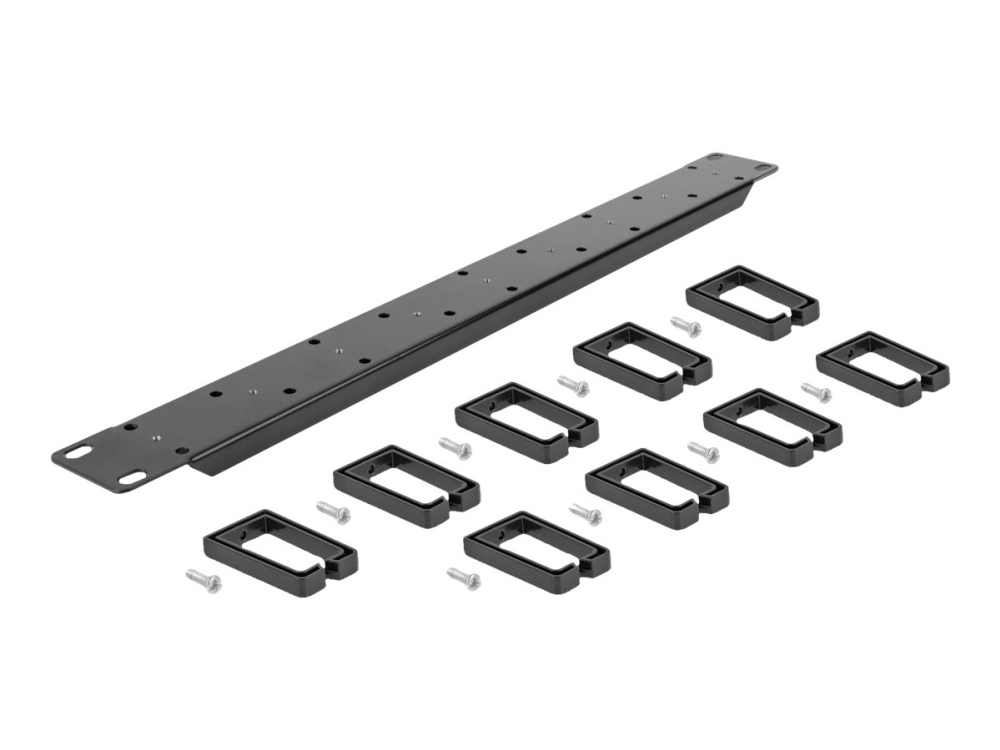 Delock - Stativkabeladministrations-Rutepanel - Begge Sider Med 9 Kroge (5 X Lodret, 4 X 45° Stigning) - Sort - 1U - 19"