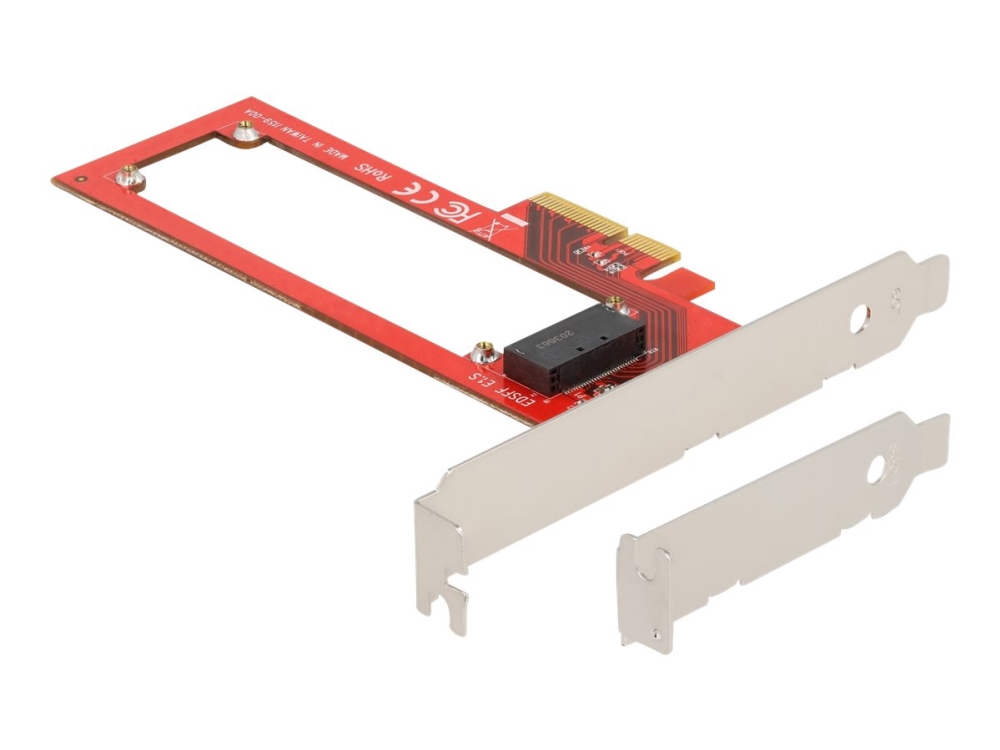 Delock Pci Express X4 Karte Zu 1 X Edsff E1.S Slot - Low Profile Formfaktor, Pcie, E1.S, Pcie 4.0, 1 Stück(E), Box