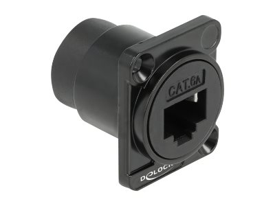 DeLOCK 87815, Musta, RJ-45, RJ-45, Naaras, Naaras, Sinkki