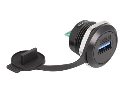Delock Usb 3.2 Gen 1 Typ-A Zu Pcb Einbaubuchse Mit Staubschutzkappe, Schwarz, Usb 3.2 Gen 1 Type-A, 8 X Pcb, Buchse, Stecker, Kunststoff