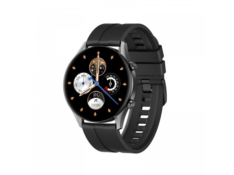 Oro-Med Smart Fit7 Pro Smartwatch, Graphitgehäuse Mit Schwarzem Armband
