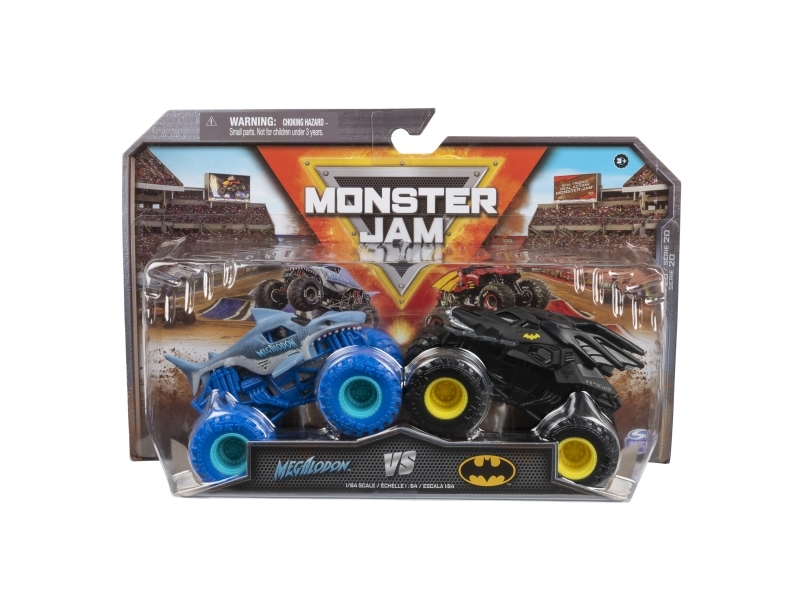 Monster Jam MNJ VHC 1t64 2Pk Batman Mgldn OC GML, Monster lasbil, 3 År, Sort, Blå, Gul