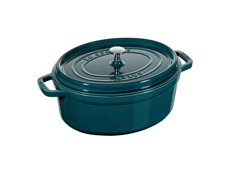 Zwilling Staub La Cocotte, Gryde Bradepande, Oval, Støbejern, Keramisk, Gas, Halogen, Induktion, Forseglet Plade, Blå, Emalje