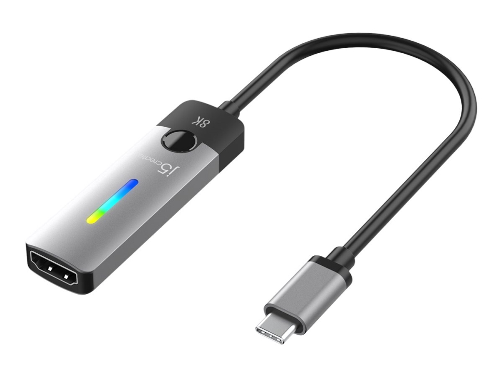J5create Jca157-N Usb-C -Zu-Hdmi 2.1-8K-Adapter, 0,1 M, Usb Typ-C, Hdmi, Stecker, Buchse, Gerade