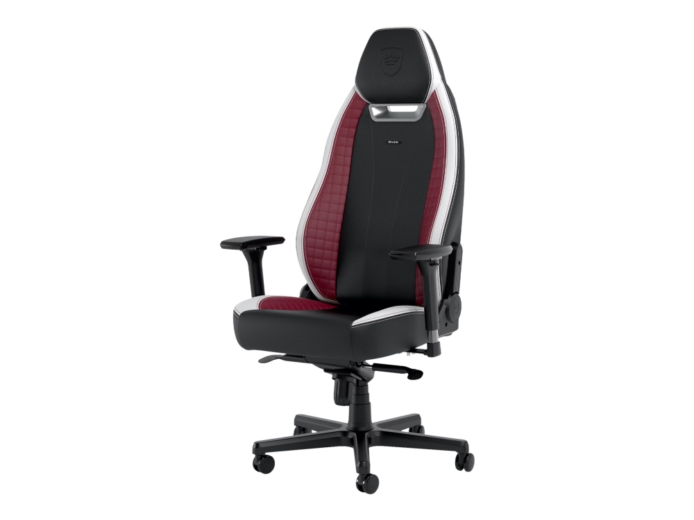 Noblechairs Legend - Spillestol - Ergonomisk - Armstøtter - T-Formet - Vippe - Drejeled - High-Tech Falsk Læder - Sort, Hvid, Rød