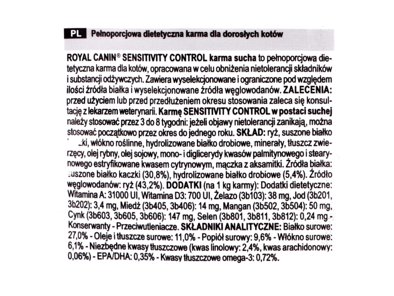 Royal Canin Sensitivity Control - Trockenfutter Für Kätzchen - 1,5 Kg