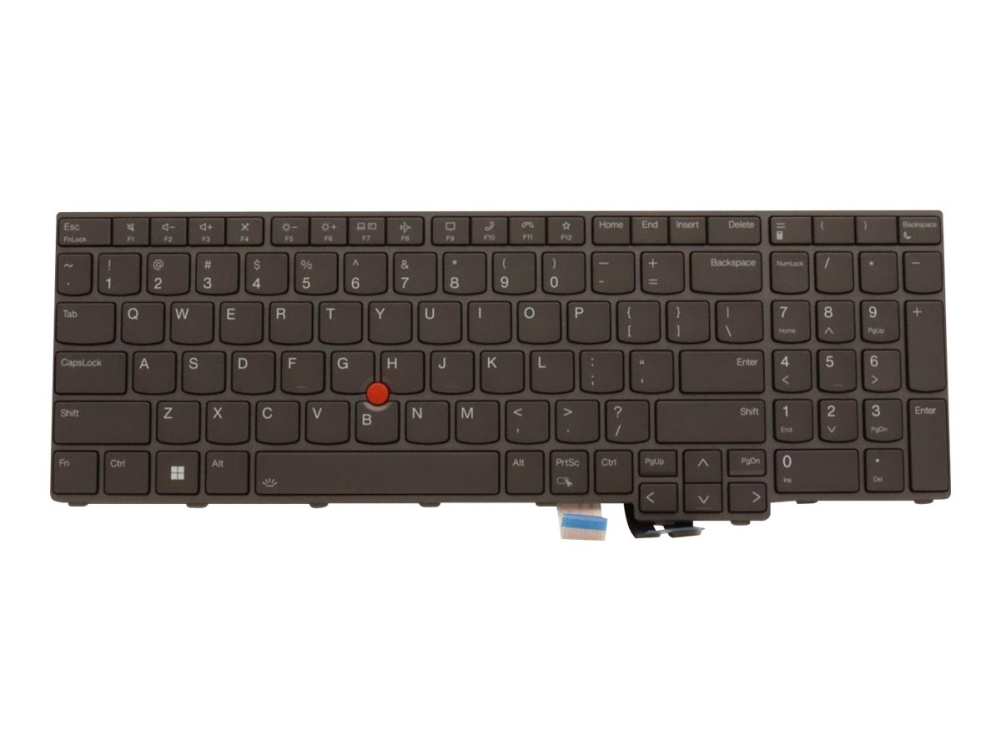 Lenovo - Notebooks Ersatztastatur - Mit Trackpoint - Hintergrundbeleuchtet - Qwerty - Amk. Englisch - Für Thinkpad P16 Gen 1 21D6, 21D7