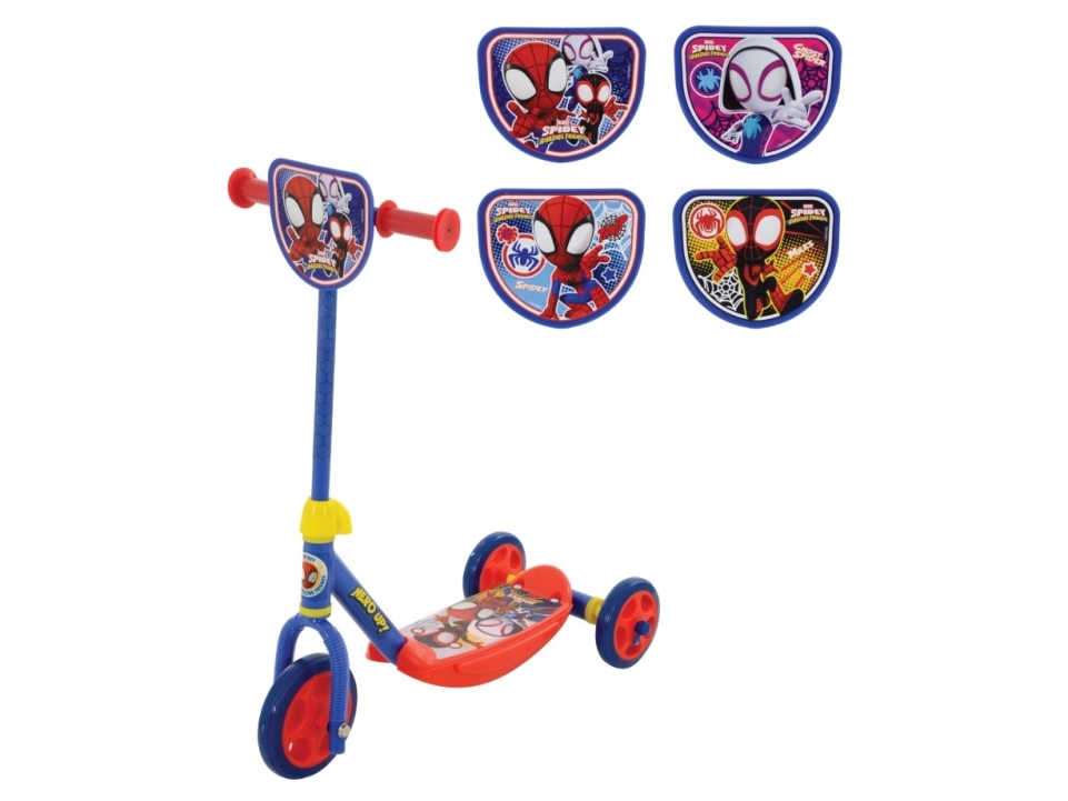 Spidey och hans fantastiska vänner 4-i-1 Deluxe trehjuling Scooter | Utomhusleksaker - Gå / Löpande fordon - Löphjul | GameStuff
