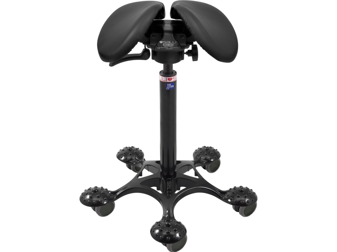 Salli SwingFit sadelstol, lang, 560 mm Salli Base, sort