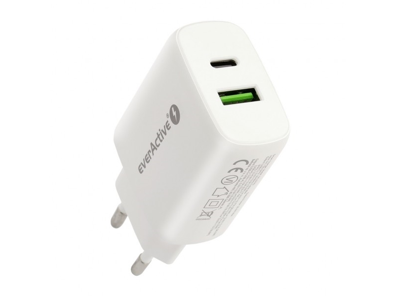 Everactive Netoplader Sc-370Q Med Usb Qc3.0 Og Usb-C Pd Pps 25W