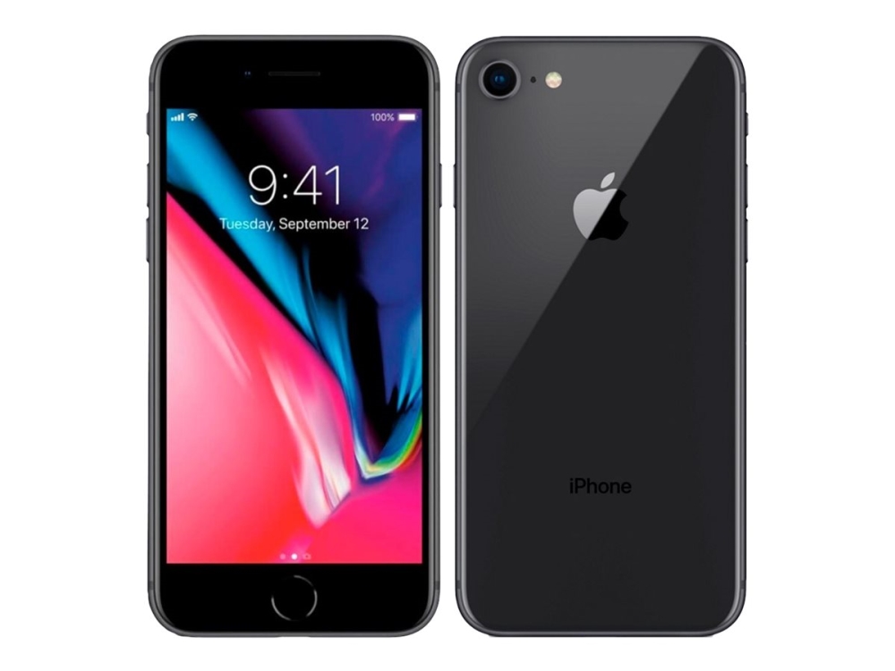 Refurbished Apple iPhone 8 - 4G smartphone - 64 GB - LCD-skärm - 4,7 - 1334 x 750 pixlar - bakre kamera 12 MP - främre kamera 7 MP - rymdgrå - Skick: Grade B | Tele & GPS - Mobiltelefoner - Apple iPhone | GameStuff